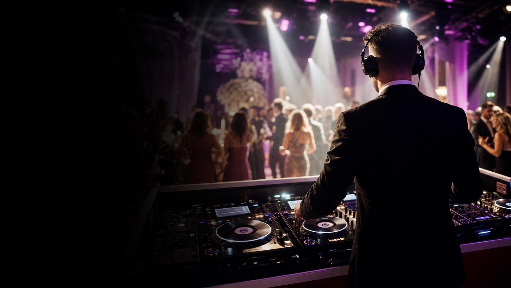 DJ profesional preparando la música de una celebración 3Eventos
