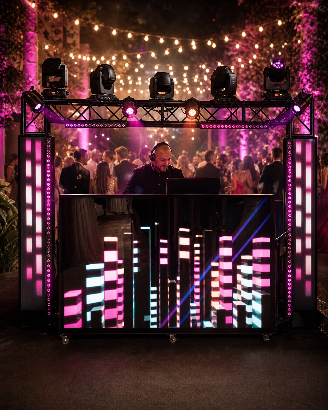 Cabina DJ Infinity en un evento premium